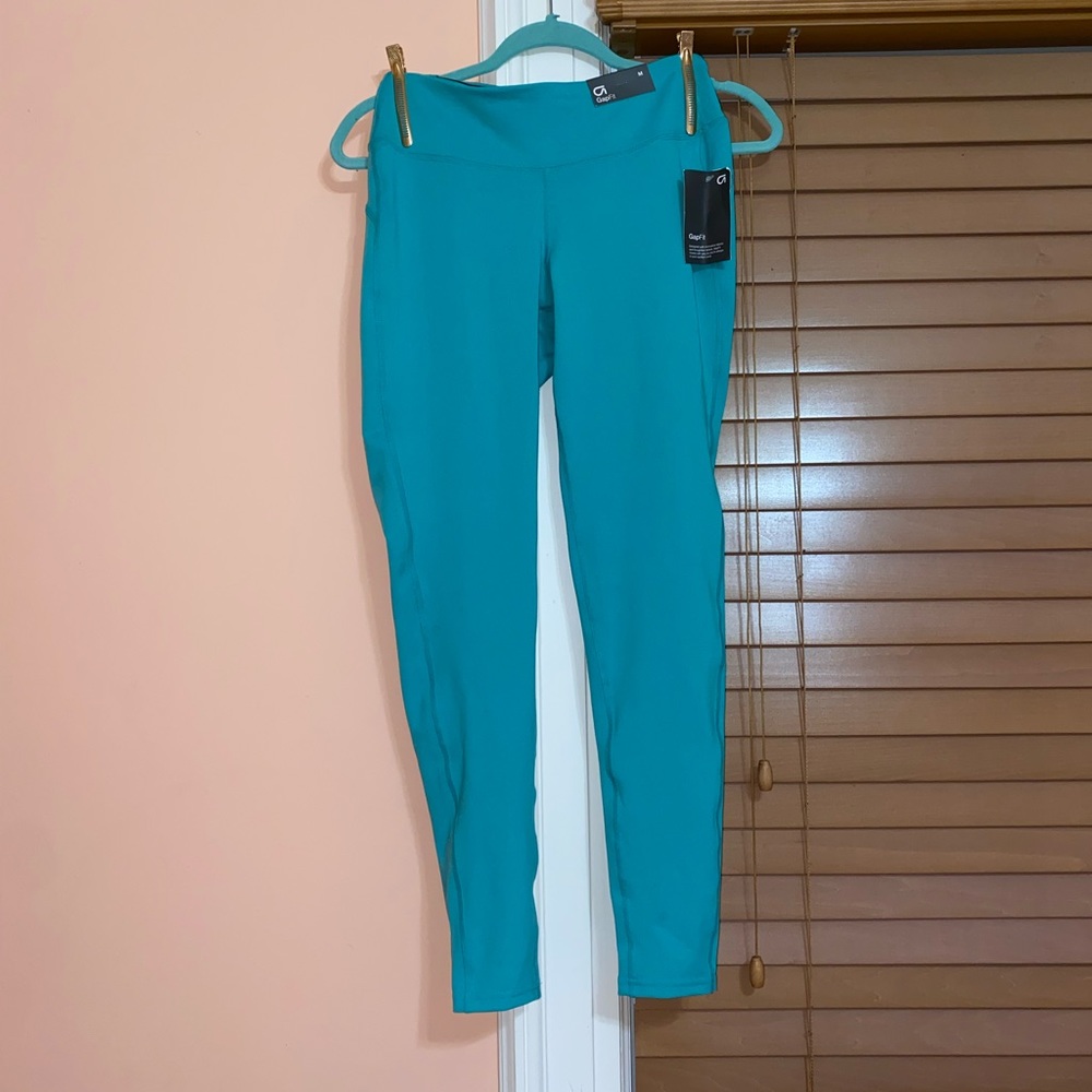 Gap Medium Gapfit leggings turquoise blue NWT